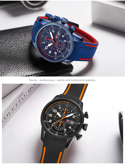 MINI FOCUS Electronic Quartz Mens Watches Auto Date Wristwatch Water Resistant Clock Gift for Men relogio masculino 0379G