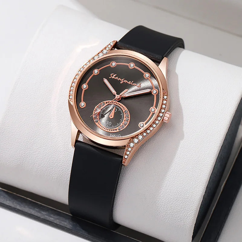 Luxury Rhinestone Women Watches Fashion Silicone Band Quartz Wristwatch for Ladies Clock Reloj Mujer（Without Box）
