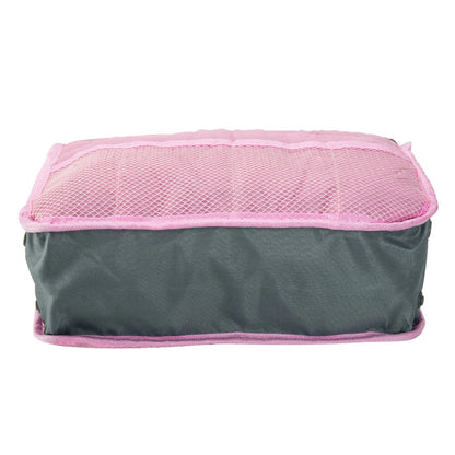 Women Cosmetic Organizer Bag Nylon Travel Insert Organizer Handbag Foldable Large Capacity Insert Bag Liner Makeup Tote