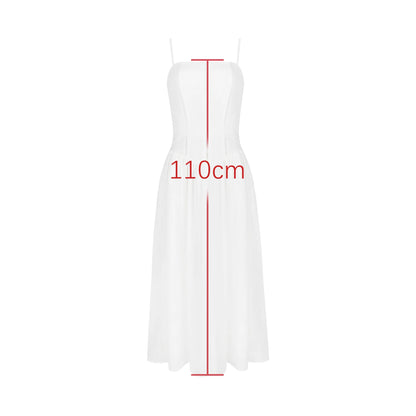 Ashgaily White Dress Women Halter Cotton Long Dress Lace Elegant Party Outfits Ladies Sexy Club Clothes