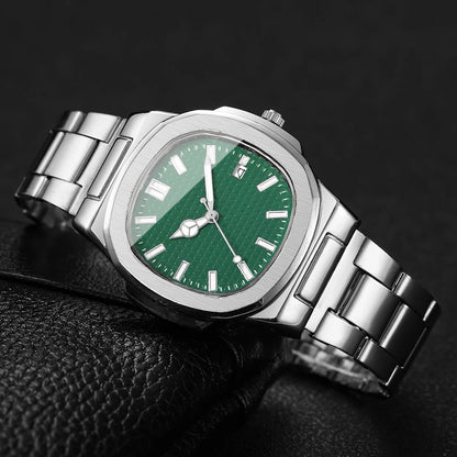 Luxury Square Men Business Watches Simple Calendar Quartz Watch for Mens Clock（Without Box）