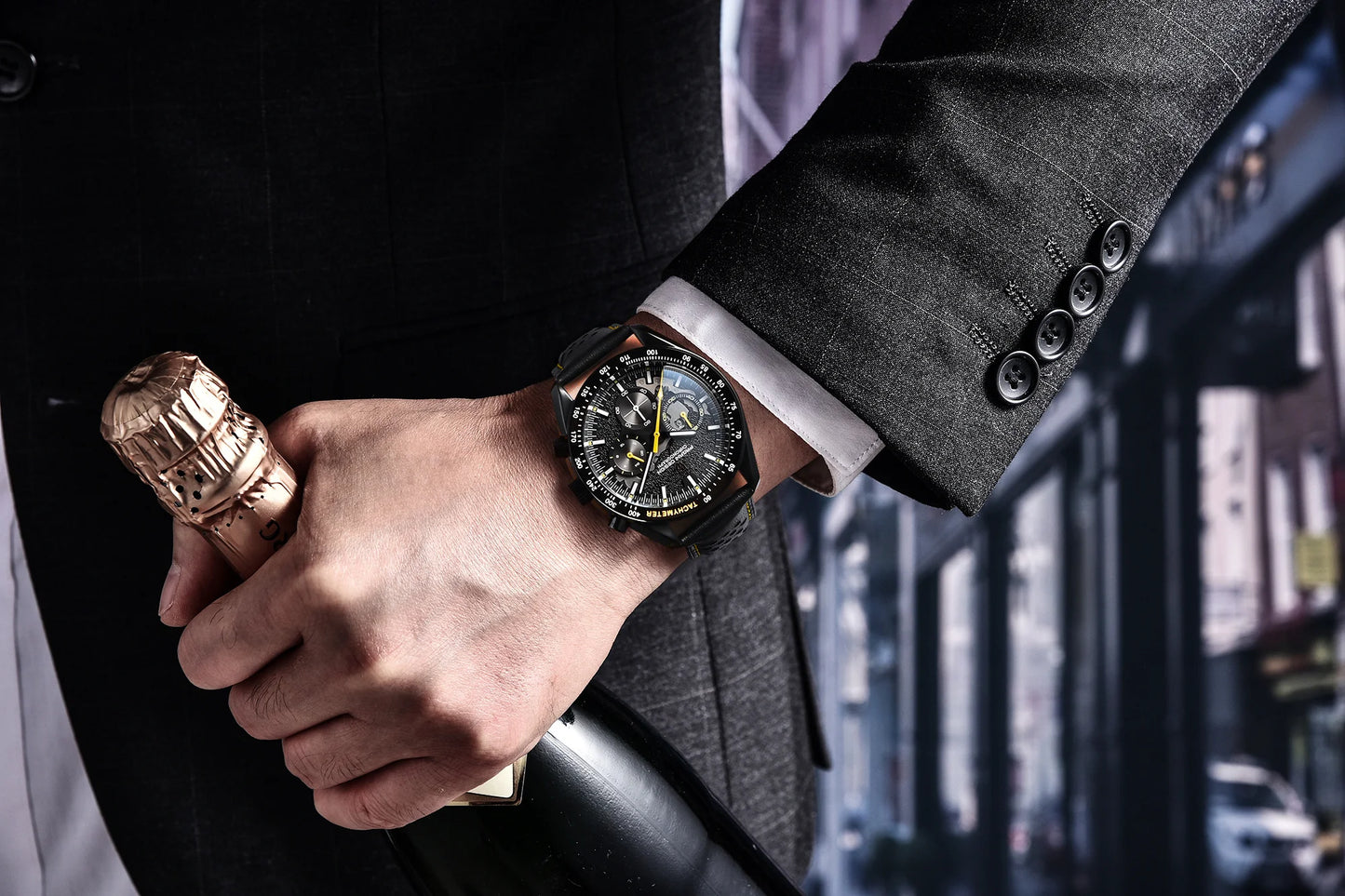 PAGANI DESIGN 2024 New Moon back Men's Watches Luxury VK63 Quartz Watch Men Sports Chronograp AR Sapphire glass Wrist watch Men