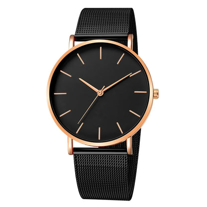 Top Brand Women's Watches Luxury Metal Mesh Simple Quartz Watches Fashion Elegant Rose Gold Ladies Wristwatch Clock Reloj Mujer