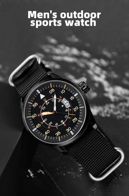 ADDIESDIVE Men's Luxury Watches Nylon Strap reloj hombre Luminous 50M Waterproof Date Quartz Wristwatch Relog Reloj Hombre