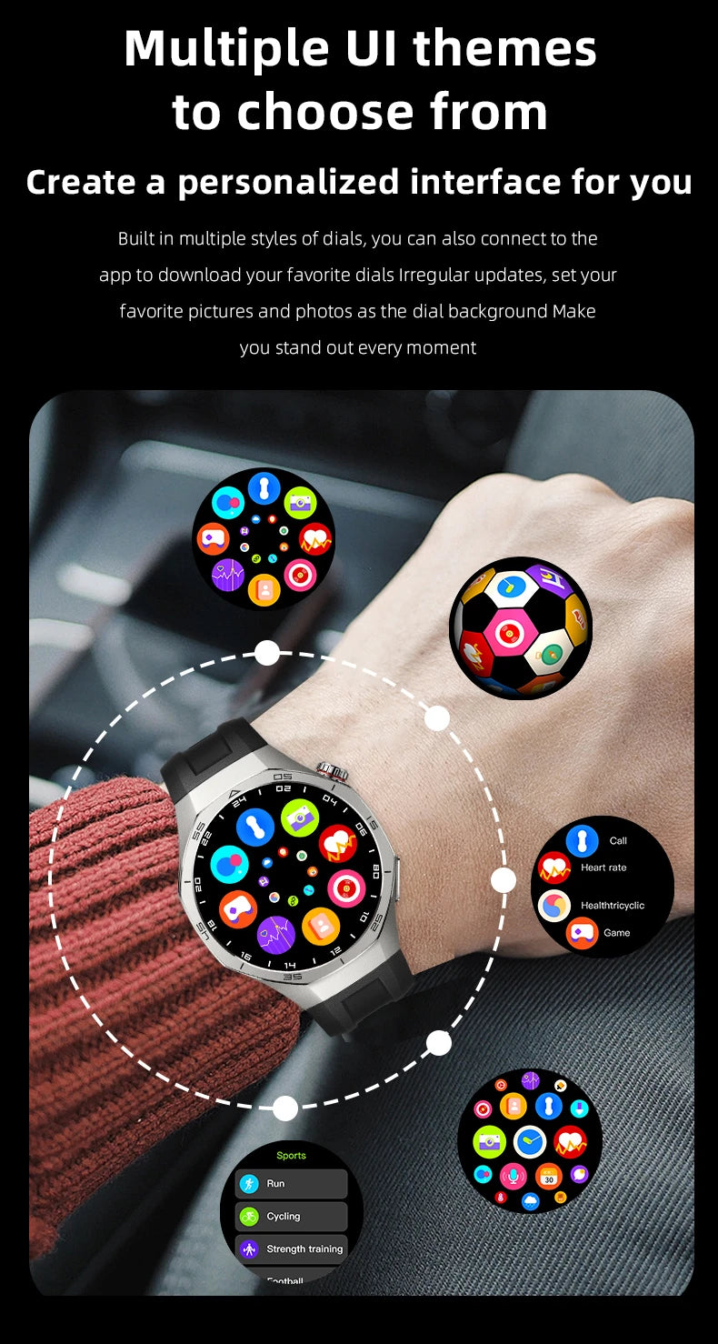 LIGE New ECG Men's Smart Watch HD Screen Heart Rate Health Smart Watches Bluetooth Call Smartwatch For Men Women Holiday Gifts