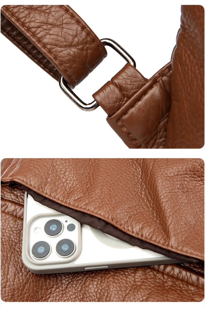 Women High quality leather Backpacks Vintage Female Shoulder Bag Sac a Dos Travel Ladies Bagpack Mochilas School Bags For Girls