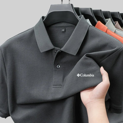 100% pure cotton summer new men's short sleeved polo shirt comfortable and breathablehigh-end brand designer embroidered T-shirt