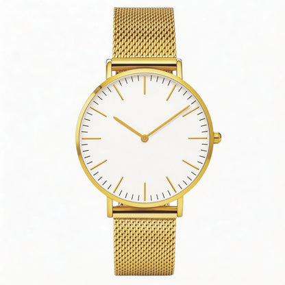 Top Brand Luxury Watches Women Fashion Stainless Steel Mesh Belt Quartz Wristwatch Simple Casual Ladies Clock Gift Montre Femme