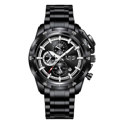 LIGE New Business Luxury Watches Men Top Quality Fashion Quartz Wristwatches Male 30M Waterproof Casual Mens Watch Gifts Reloj