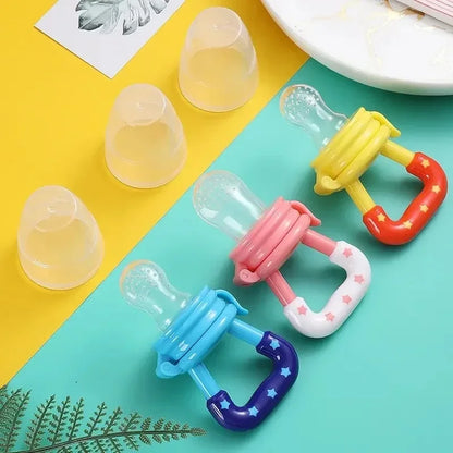 Baby Fruit and Vegetable Teether Fresh Food Supplement Toys Infant Fruit Teething Silicone Pouches Baby Feeding Tableware