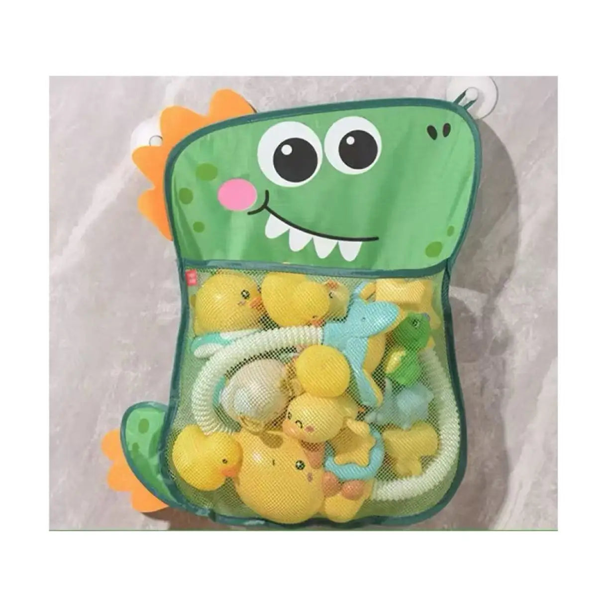 Baby Shower Bath Toys White Baby Kids Toy Storage Mesh with Strong Suction Cups Toy Bag Net Bathroom Organizer for Kids Toddlers