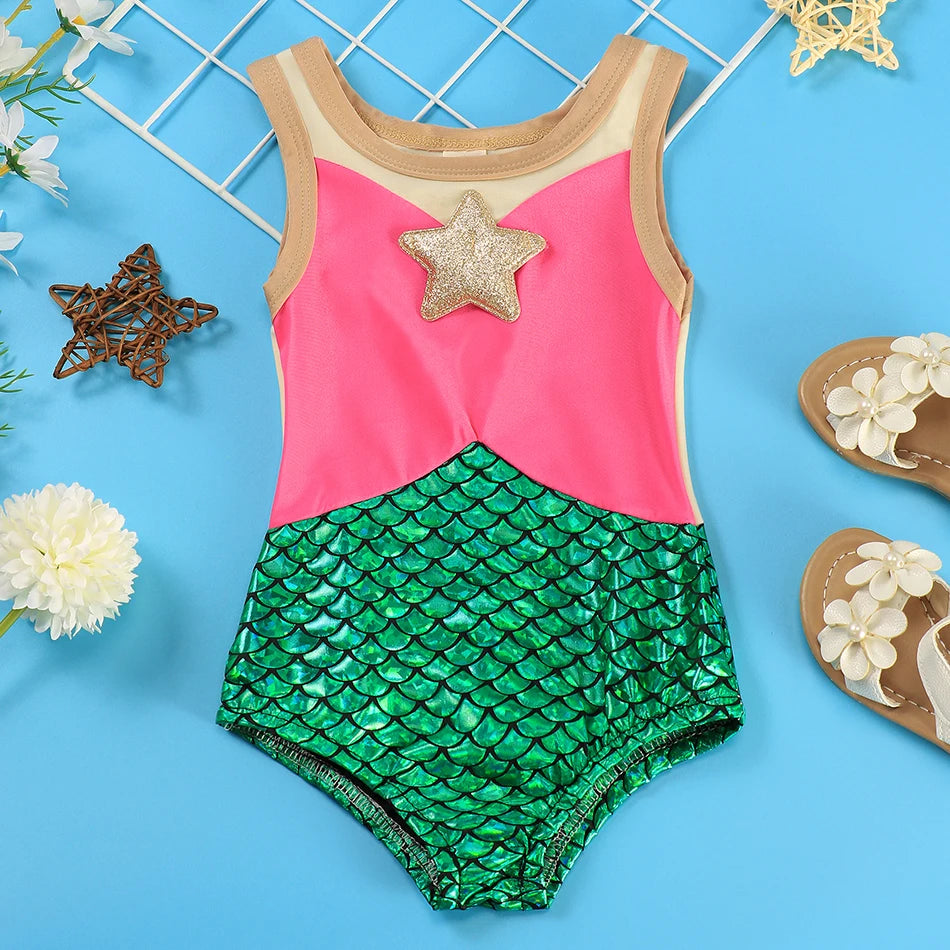 Princess Swimsuit Mermaid Mirabel Isabella Swimsuit Set Girl Summer Beachwear Pool Party Kids Anna Elsa Rapunzel Swimwear Suit