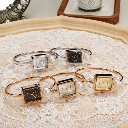 Y2k personalized ladies' watches plain bracelet simple design women's square alloy case watch gift watch