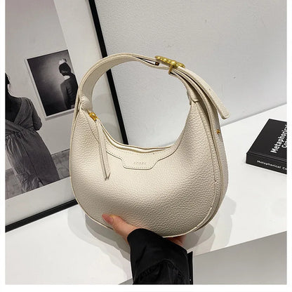 Women Underarm Bag Fashion Hobos Half Moon Saddle Shoulder Bags Luxury Pu Leather Crossbody Bag Phone Purses 2024 Commuting Bags