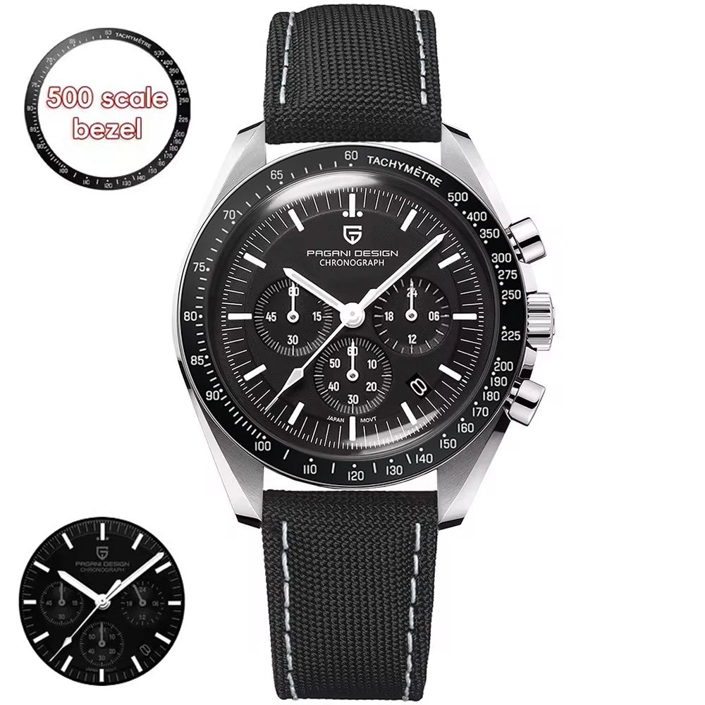 2026 New PAGANI DESIGN Gold Men's Quartz Watches Luxury VK63 Speed Sports Chronograph Watch Men AR Sapphire Ceramic Bezel Clock