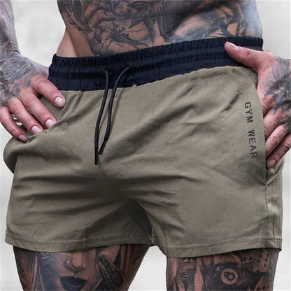 2026 Summer Gym Fitness Men's Shorts Sweatpants Thin Fashion Men Marathon Running Shorts Sports Breathable Training Pants