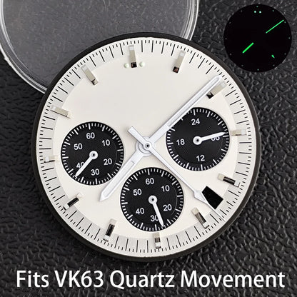 39.7mm Case Watches Metal Case Fits VK63 Movement Accessories Sapphire Glass Equipped With Bezel And Strap VK63 Dial