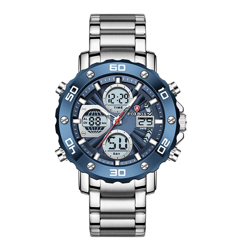 LIGE Watches For Men Luxury Brand Sport Quartz Wristwatch Waterproof Military Digital Clock Steel Men Watch Relogio Masculino