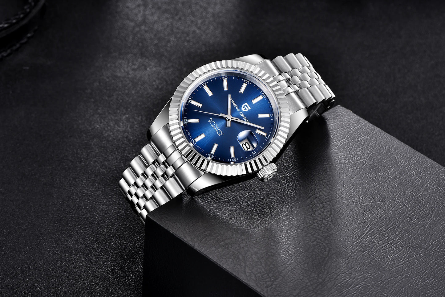 PAGANI DESIGN Watches Luxury Diamond Dial Mechanical Watch For Men Top NH35 Movt Sapphire Glass Stainless Steel Waterproof Watch