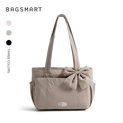 BAGSMART Versatile Travel Tote Bag Women Commuting Bag Multiple Pockets Messenger Handbag College School Shoulder Bag