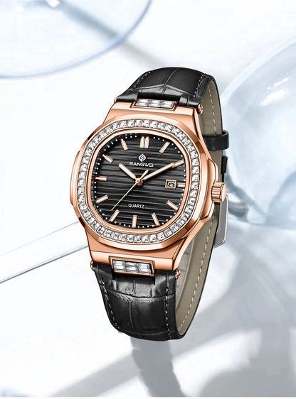 LIGE New Fashion Date Couple Watches 30M Waterproof Luminous Valentine's Day Gift Stainless Steel Watch Men Women Quartz Watch