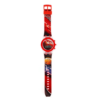 Flash Light Frozen Mickey Kids Watches For Girls Cartoon Snow White Car Children Watch Boys School Student Digitel Clock Gifts