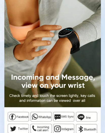 FOXBOX Smart watch Health Monitoring Sport Fitness Tracker Bluetooth Call Waterproof Men Women Luxury Smartwatch For IOS Android