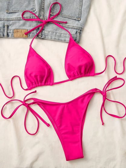 Sexy Micro Bikini 2023 Woman Swimsuit Criss Cross Swimwear Women String Thong Bikinis Set Female Bathing Suit Beach Wear biquini