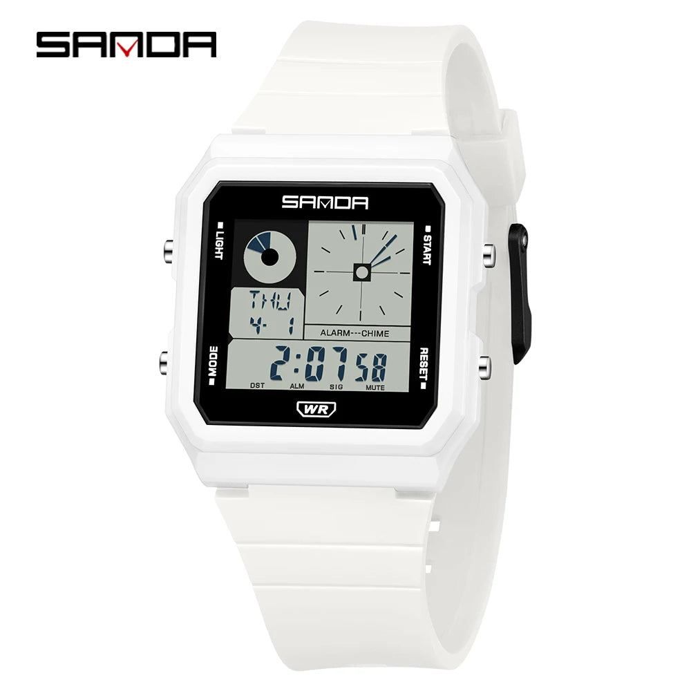 SANDA 2216 Fashion Electronic Watch Multifunction Alarm Calendar Waterproof Sports Student Digital Watches