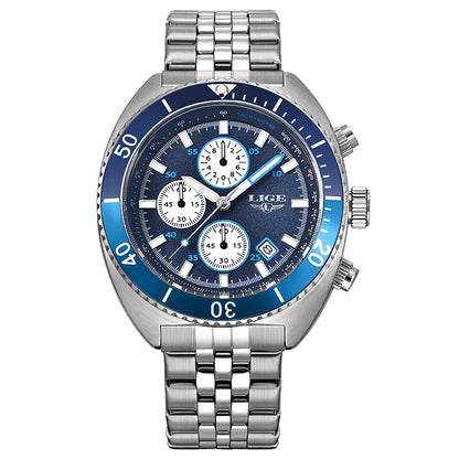 LIGE New Business Luxury Watches Men Top Quality Fashion Quartz Wristwatches Male 30M Waterproof Casual Mens Watch Gifts Reloj