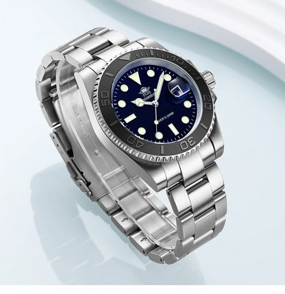 ADDIESDIVE New Luxury Men's Watch Stainless Steel BGW9 Super Luminous Quartz Men's Watch Diver 200m Men Analog Watches MY-H3C