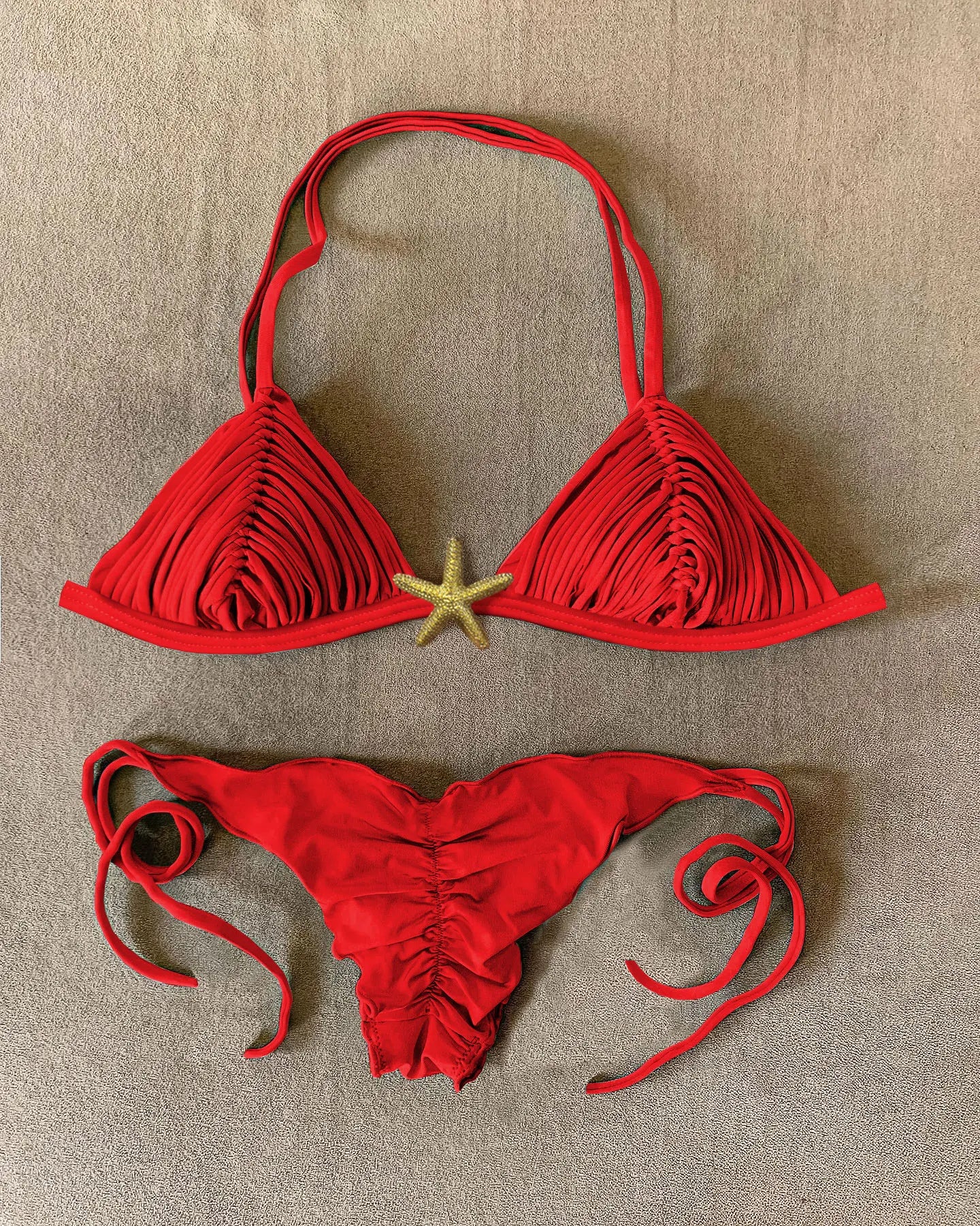 2025 New Five-pointed Star Brazilian Bikini Swimwear Women's Braided Rope Swimsuit Two Piece Set Female Sexy Mujer Beachwear