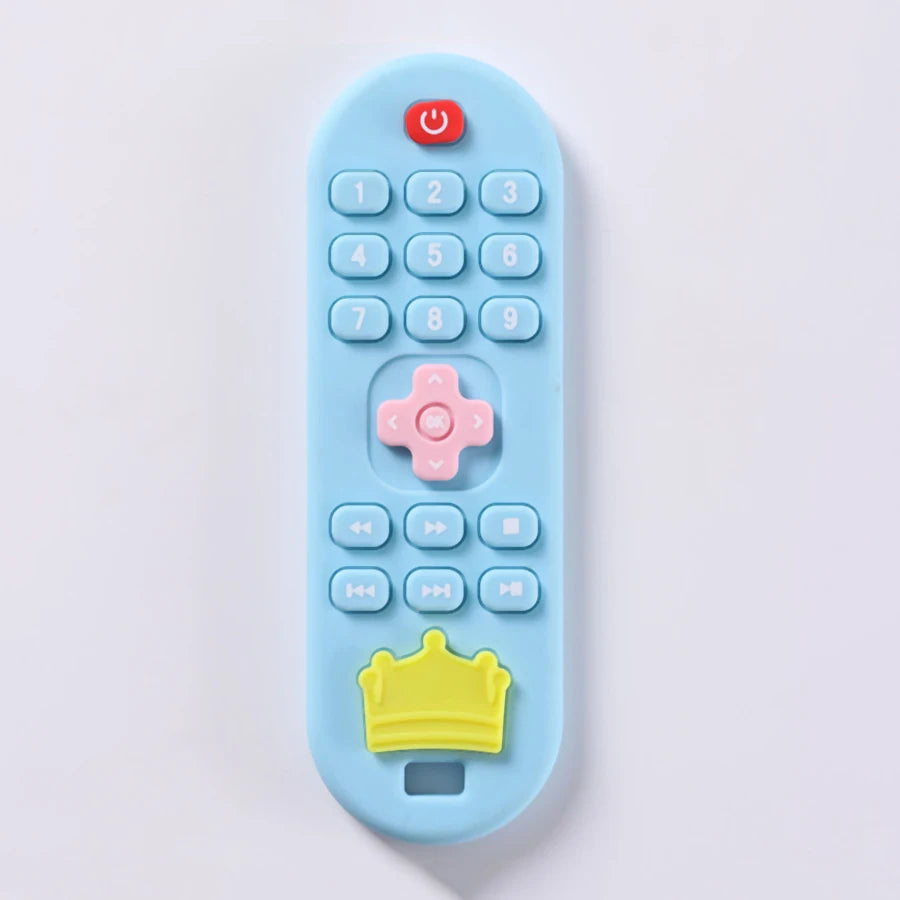 Children's Silicone Remote Control Teether Baby Oral Appetite Period Soothing Remote Control Teething Bite Gum Anti-Eating Toys