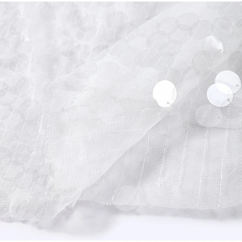 Sequins Lace Splicing Dress Women's Sexy V-veck Shiny Sleeveless Backless Sling Dresses 2026 Spring Summer New Ladies Beach Robe