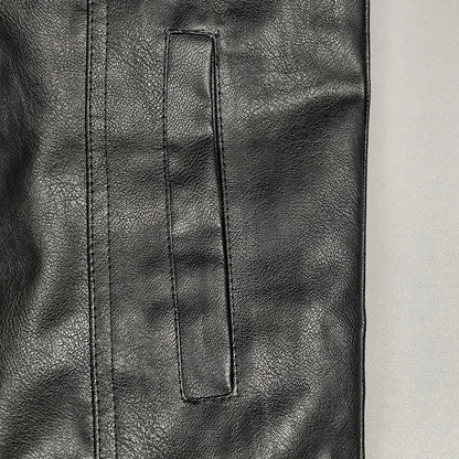 Men Motorcycle Spring Jackets SOA Punk Black Motorbike Gilet Sons of Anarchy Leather Moto Jacket Vest