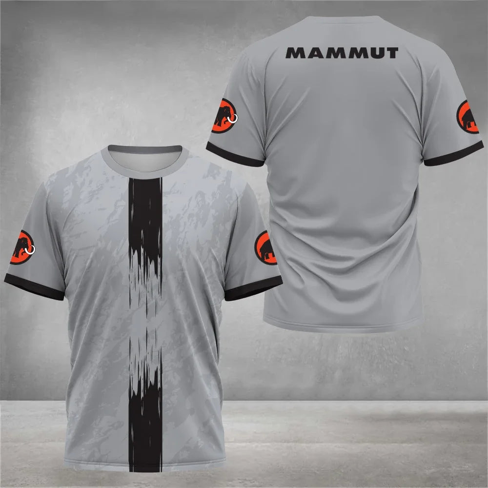 Outdoor Hiking Run Mountaineering Men's T-Shirt Casual O-neck Breathable Top Quick Dry Material Short Sleeve Fashion Men Clothes
