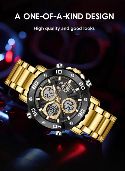 LIGE Watches For Men Luxury Brand Sport Quartz Wristwatch Waterproof Military Digital Clock Steel Men Watch Relogio Masculino