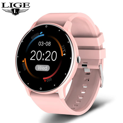 LIGE New Smart Watch Men Sports Fitness Watches Heart Rate Full Touch Screen Bluetooth Call 2026 New Ultra Light Smartwatch Men