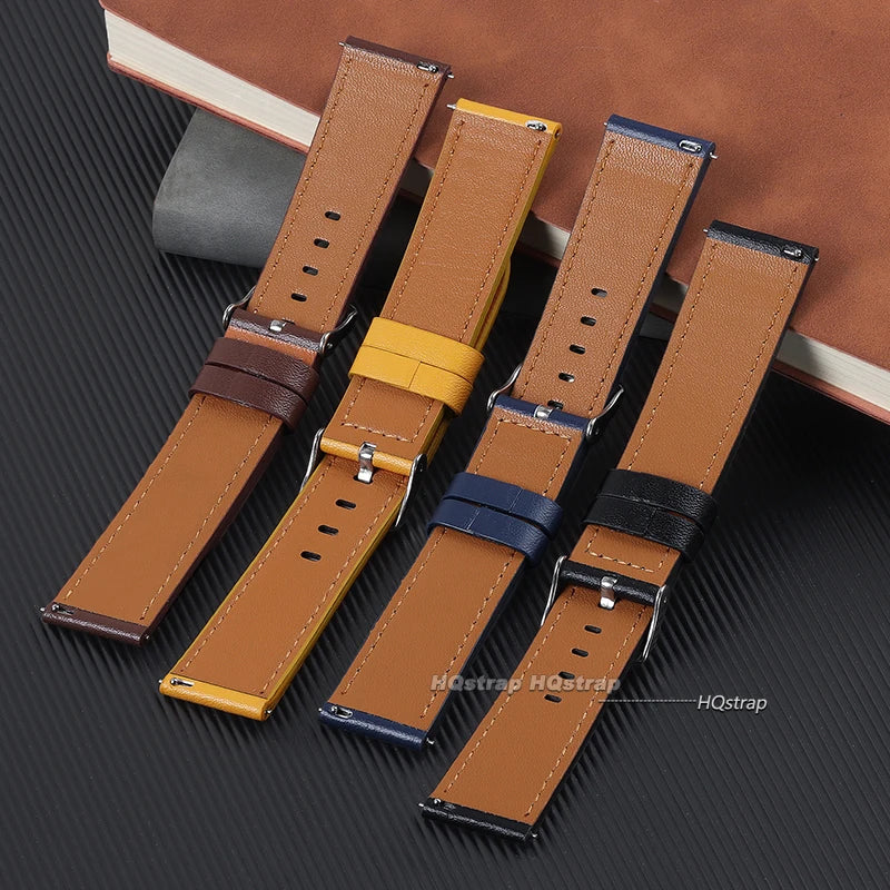 Genuine Calfskin Leather Watchbands Quick Release Watch Band 20mm 22mm for Smartwatch Strap Men Women Watches Accessories Belt