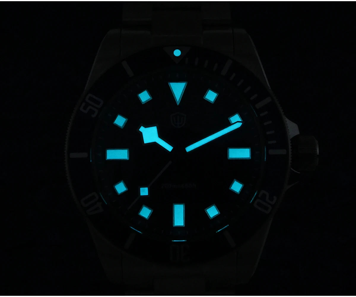Watchdives WD1969 Pro Watch VH31 Sweep Seconds Quartz Movement Waterproof BGW9 Luminous Sapphire Glass 38mm Vintage Men Watches