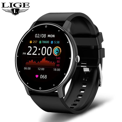 LIGE New Smart Watch Men Sports Fitness Watches Heart Rate Full Touch Screen Bluetooth Call 2026 New Ultra Light Smartwatch Men