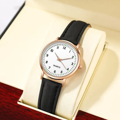 Fashion  Luminous  Leather Strap Wristwatch Women Small Dial Quartz Watch Ladies Clock Gift Relojes Para Mujer Dropshipping