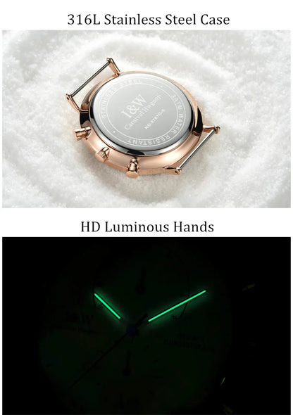 Carnival Brand Luxury Watches for Man Fashion Waterproof Rose Gold Silver Military Clock Men Quartz Wristwatches Reloj Hombre