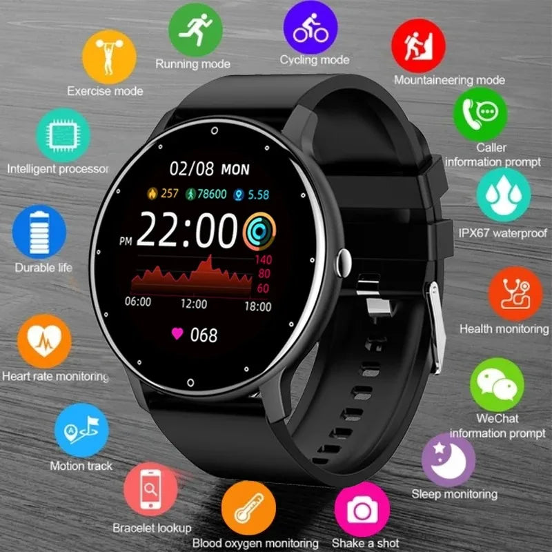 LIGE New Smart Watch Men Sports Fitness Watches Heart Rate Full Touch Screen Bluetooth Call 2026 New Ultra Light Smartwatch Men