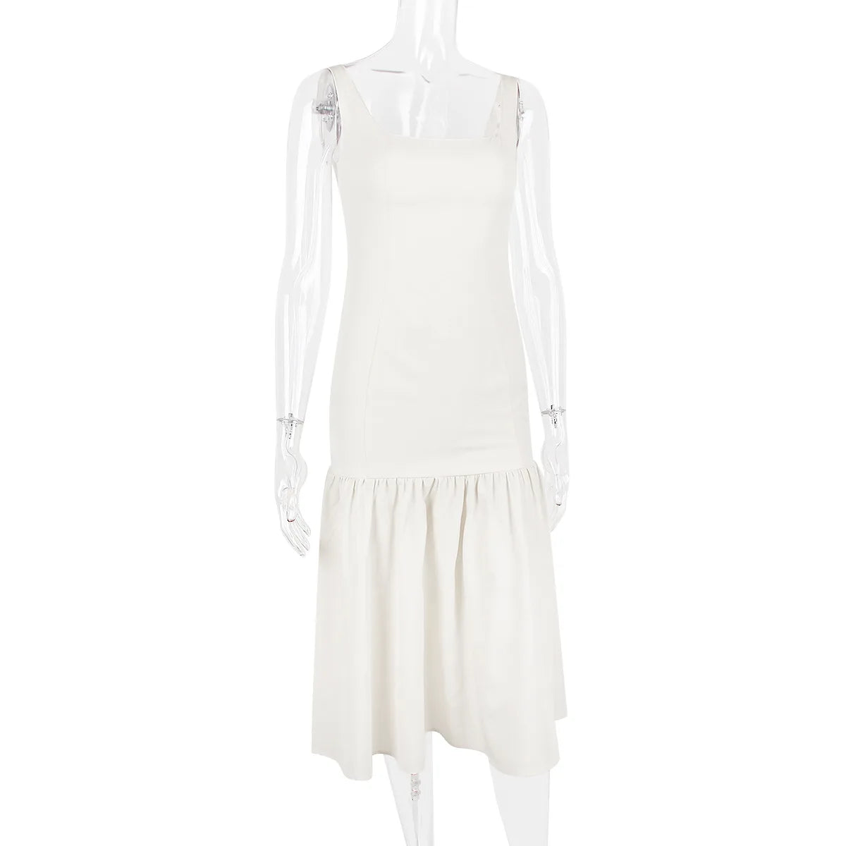 Ashgaily White Dress Women Halter Cotton Long Dress Lace Elegant Party Outfits Ladies Sexy Club Clothes
