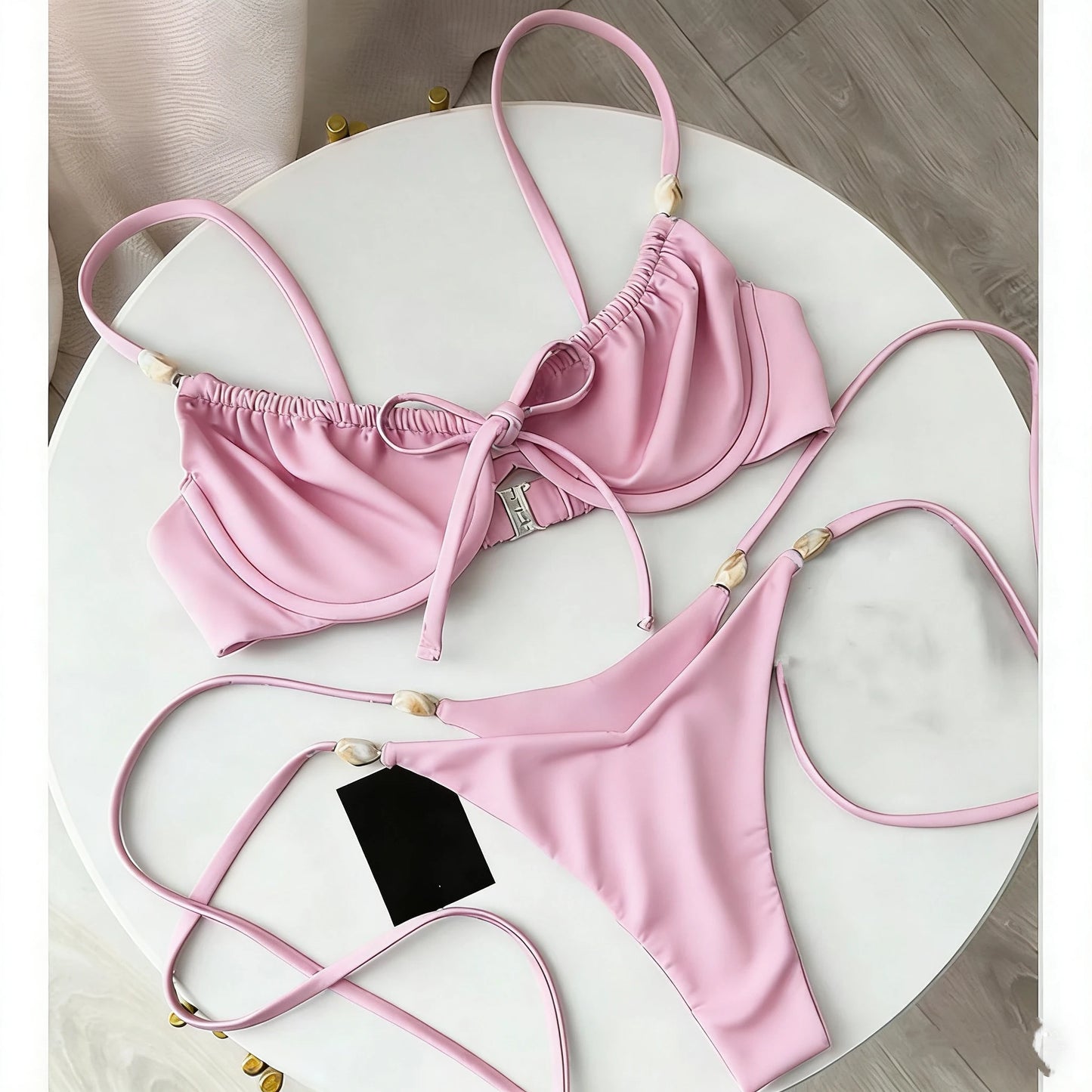 Push Up Bikinis 2026 Sexy Women Swimsuit Swimwear Female Bikini Set Beads Biquini Bathing Suit Dot Swimming Suit Beachwear