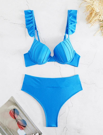 Sexy Rhinestone Bikini Set Women Beach Dresses Multicolor Swimsuit Beach Cover Up 2024 Summer Trend Holiday Dress Female Clothes