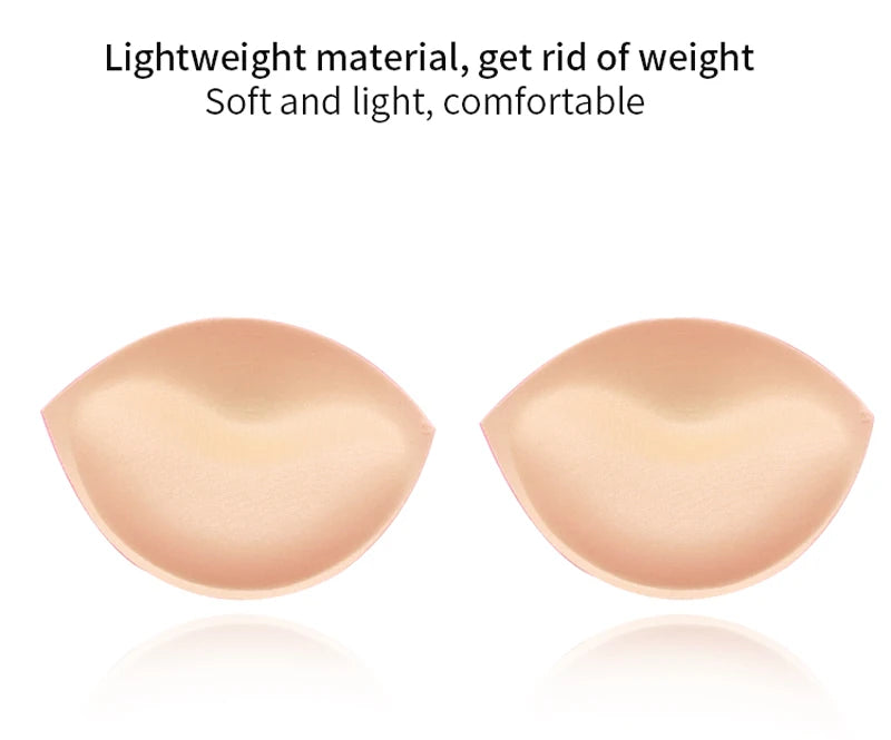 1pair Sponge Inserts In Bra Padded for Swimsuit Breast Push Up Fill Brassiere Breast Patch Pads Women Intimates Accessories