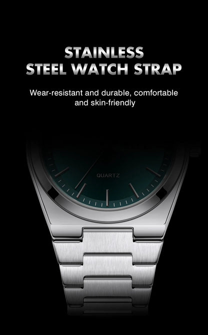 PAAZOMU Fashion Men's Quartz Watch Stainless Steel Waterproof Luminous Man Watch Chronograph Date Multifunction Watches For Men