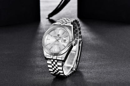 PAGANI DESIGN Watches Luxury Diamond Dial Mechanical Watch For Men Top NH35 Movt Sapphire Glass Stainless Steel Waterproof Watch